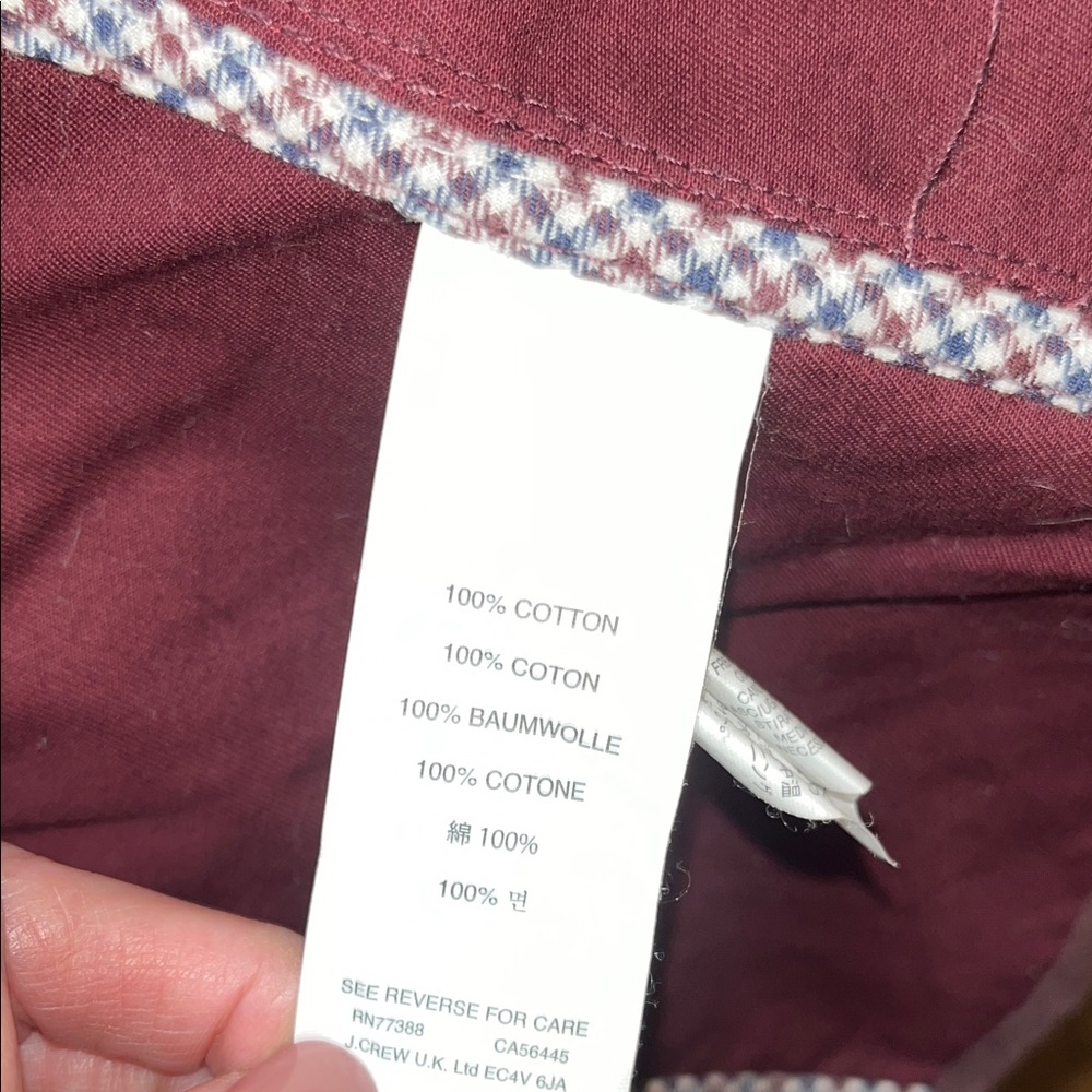 J. Crew Downtown Field Wine Jacket with Gold Buttons Size PXS - Picture 10 of 10